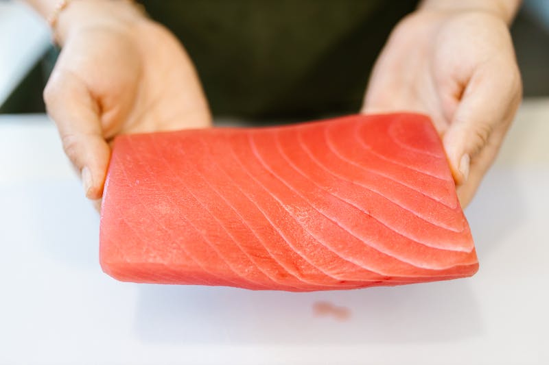 Sashimi Saumon tranches fraîches